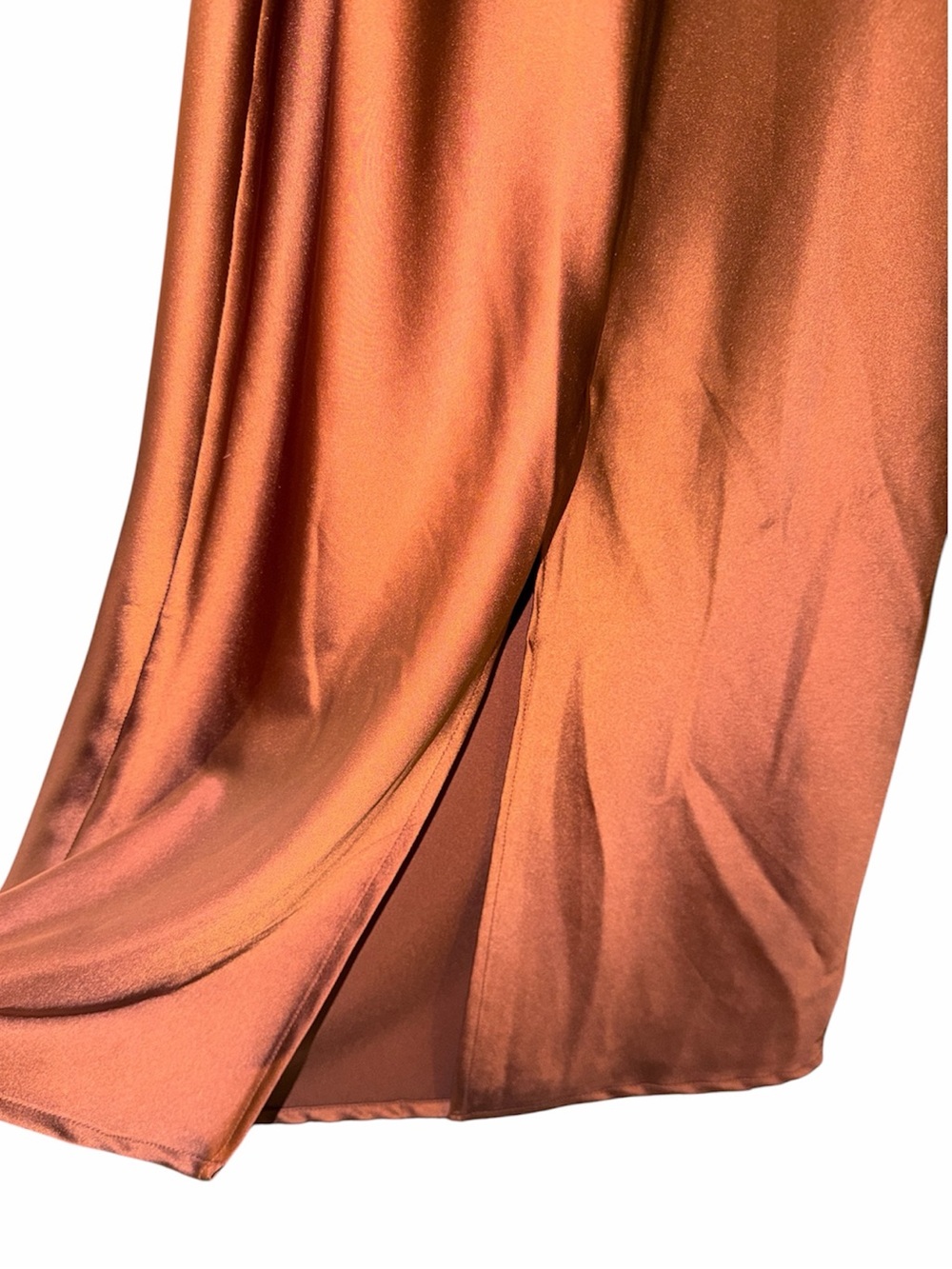 Petal & Pup Copper Satin Slip Midi Dress - Picture 5 of 6